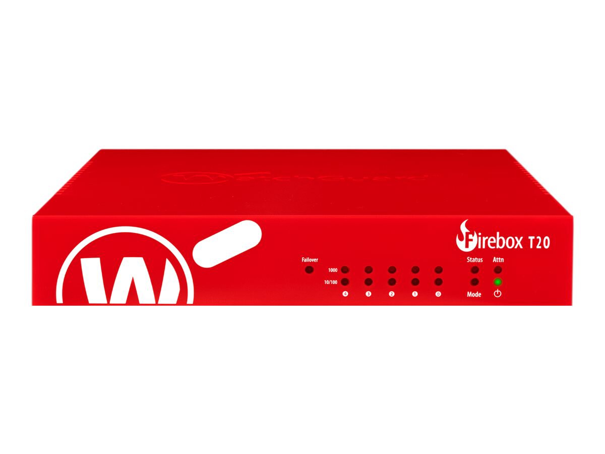 WatchGuard Firebox T20 - security appliance - with 3 years Standard Support