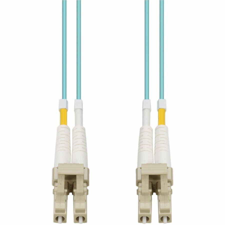 Proline 40m LC to LC Aqua OM4 Duplex OFNP (Plenum-Rated) Fiber Patch Cable