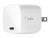 Belkin 30W Portable GaN Wall Charger - 1xUSB-C (30W) - Fast Charging - Power Adapter - White