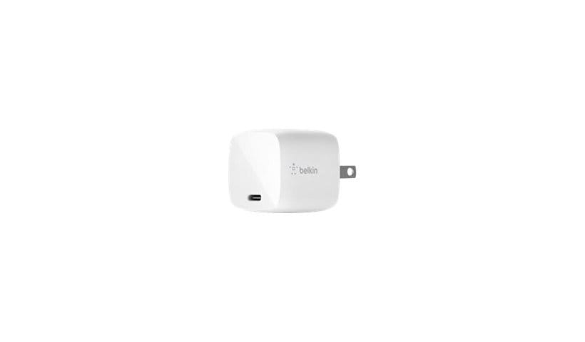 Belkin USB-C GaN Wall Charger Fast Charge Quick Charge 30W - White