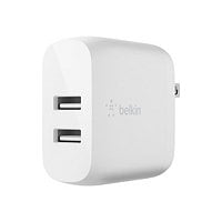 Belkin 24W Dual Port USB Wall Charger - Fast Charging - Charging Block for iPhone and Samsung