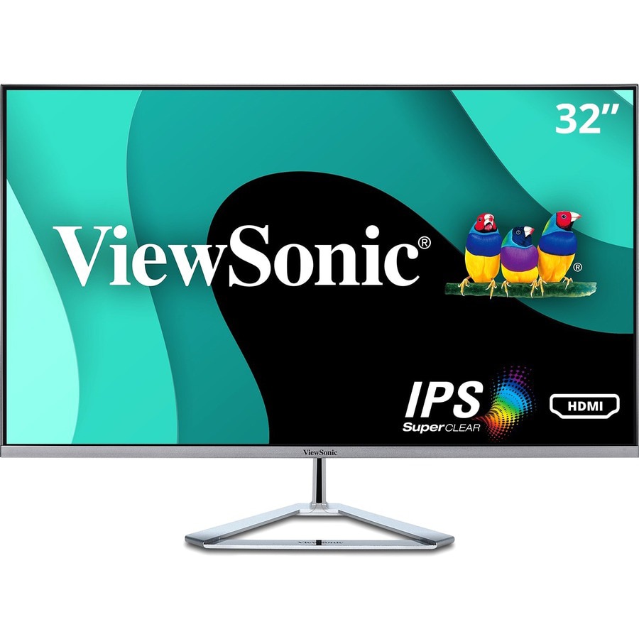 ViewSonic VX3276-MHD - 1080p Widescreen IPS Monitor with HDMI and DisplayPort - 250 cd/m² - 32"
