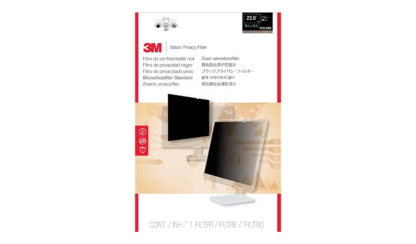 3M Privacy Filter for 23" Widescreen Monitor - display privacy filter - 23"