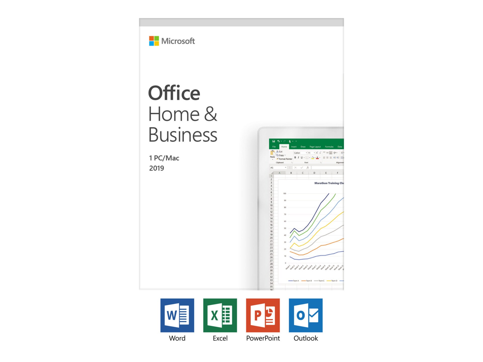 Microsoft Office Home and Business 2019 - box pack - 1 PC/Mac