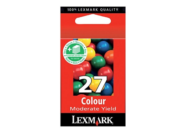 Lexmark Cartridge No. 27 - yellow, cyan, magenta - original - ink cartridge