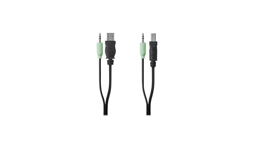 Belkin Secure KVM Cable Kit - USB / audio cable - TAA Compliant - 10 ft