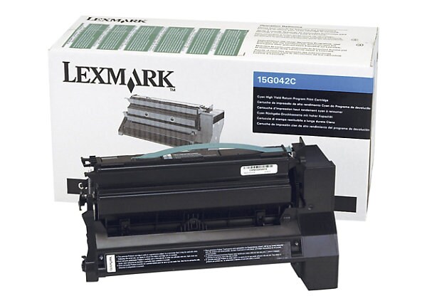 Lexmark Return Program 15G042C Hi-Yield Cyan Toner Cartridge