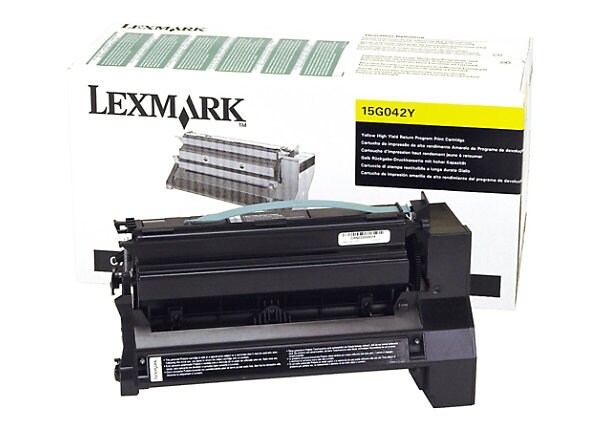 Lexmark 15G042Y Hi-Yield Return Program Yellow Print Cartridge
