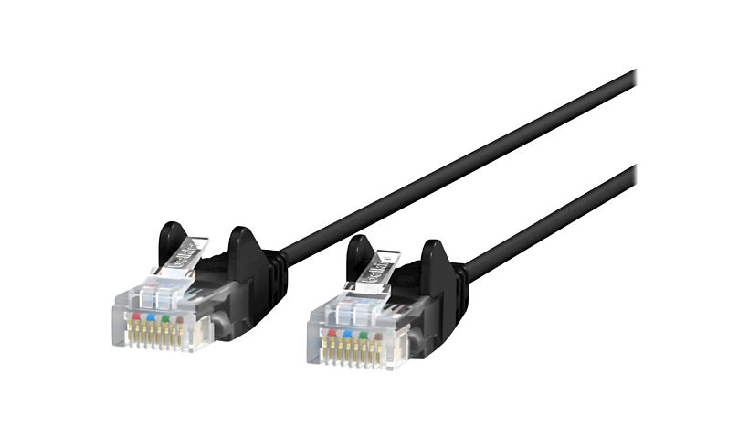 Belkin Cat6 5ft Slim 28 AWG Black Ethernet Patch Cable, UTP, Snagless, Molded, RJ45, M/M, 5'