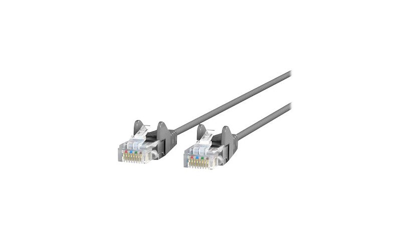 Belkin Cat6 6ft Slim 28 AWG Grey Ethernet Patch Cable, UTP, Snagless, Molded, RJ45, M/M, 6'