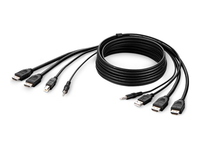 Belkin Secure KVM Combo Cable - video / USB / audio cable - TAA Compliant -