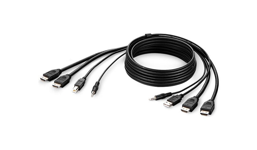 Belkin Secure KVM Combo Cable - video / USB / audio cable - TAA Compliant - 6 ft