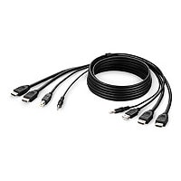 Belkin Secure KVM Combo Cable - video / USB / audio cable - TAA Compliant - 6 ft