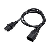 AddOn - power extension cable - IEC 60320 C14 to IEC 60320 C15 - 3.05 m