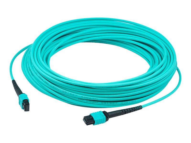 AddOn 2m MPO/UPC to MPO/UPC Aqua OM4 OFNR (Riser-Rated) 12-Strand Fiber Pat