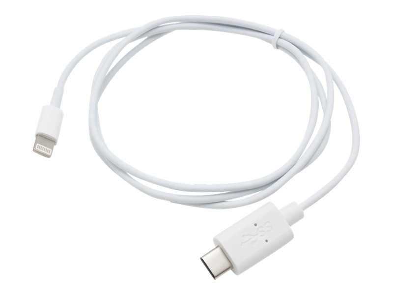 AddOn 1.0m (3.3ft) USB C 3.1 Male to Lightning Male White Sync and Charge Cable