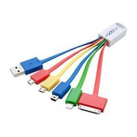 AddOn 4in USB 2.0 (A) to Various Charger - charging / data cable - Lightnin