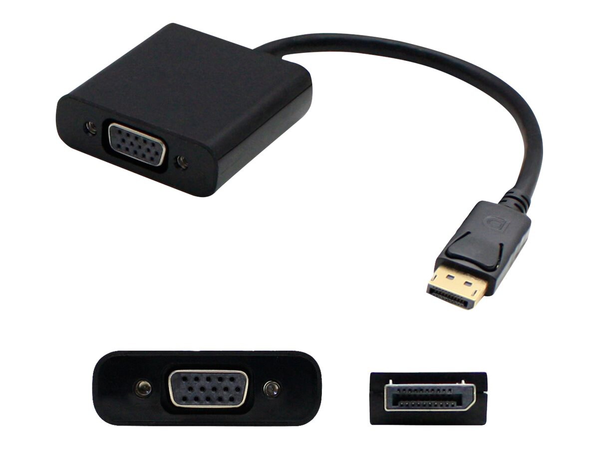 AddOn 8in DisplayPort to VGA Adapter Cable - convertisseur vidéo - noir