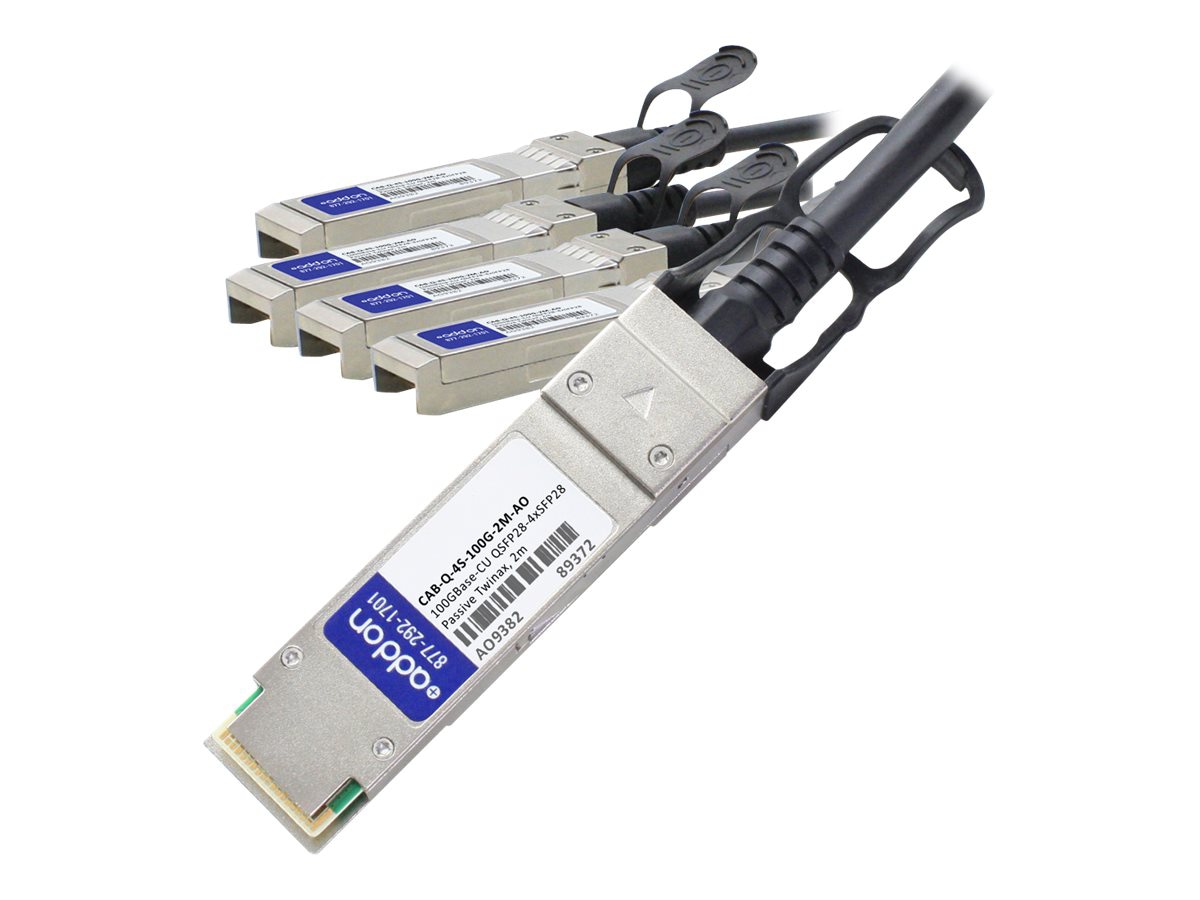 AddOn Arista Networks CAB-Q-4S-100G-2M Compatible TAA Compliant 100GBase-CU QSFP28 to 4xSFP28 Direct Attach Cable