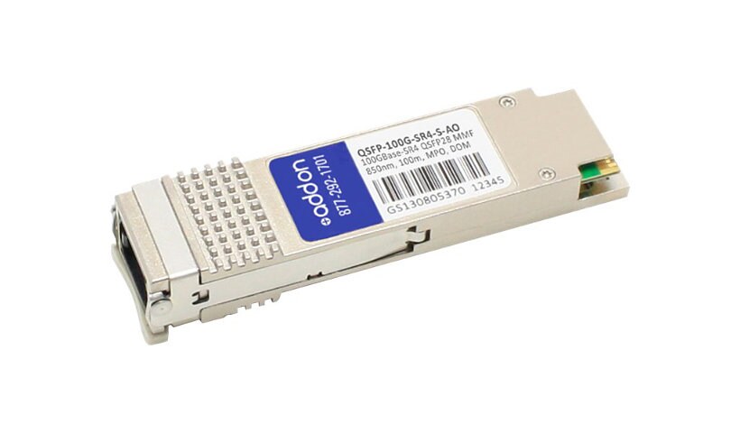 AddOn - module émetteur-récepteur QSFP28 - 100 Gigabit Ethernet - Conformité TAA