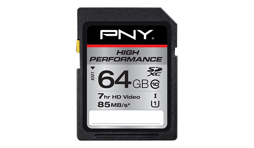 PNY High Performance - flash memory card - 64 GB - SDXC UHS-I