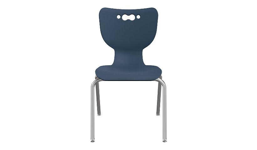 MooreCo Hierarchy - chair - platinum plated stainless steel - navy