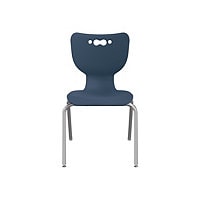 MooreCo Hierarchy - chair - platinum plated stainless steel - navy
