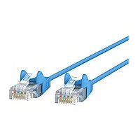 Belkin Cat6 3ft Slim 28 AWG Blue Ethernet Patch Cable, UTP, Snagless, Molded, RJ45, M/M, 3'