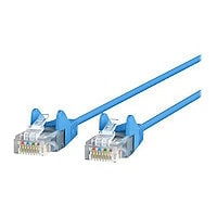Belkin Cat6 7ft Slim 28 AWG Blue Ethernet Patch Cable, UTP, Snagless, Molded, RJ45, M/M, 7'