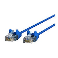Belkin Cat6 14ft Slim 28 AWG Blue Ethernet Patch Cable, UTP, Snagless, Molded, RJ45, M/M, 14'