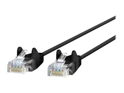 Belkin Cat6 Slim 28AWG Snagless Ethernet Patch Cable - Black - 15ft