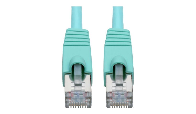 Tripp Lite Cat6a 10G-Certified Snagless Shielded STP Ethernet Cable (RJ45 M/M), PoE, Aqua, 8 ft. - patch cable - 8 ft -