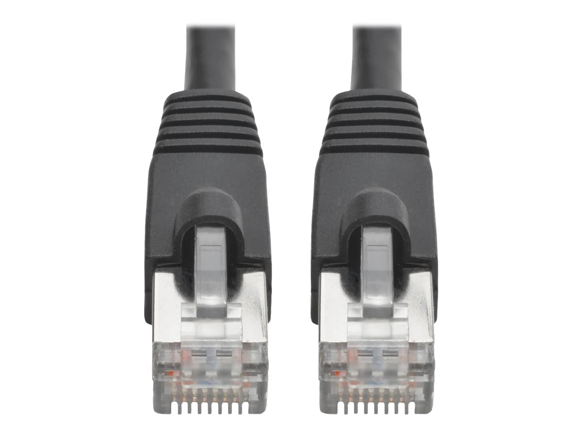 Eaton Tripp Lite Series Cat6a 10G Snagless Shielded STP Ethernet Cable (RJ45 M/M), PoE, Black, 8 ft. (2.43 m) - patch