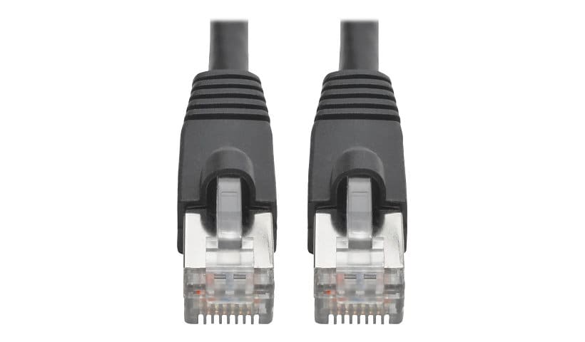 Eaton Tripp Lite Series Cat6a 10G Snagless Shielded STP Ethernet Cable (RJ45 M/M), PoE, Black, 8 ft. (2.43 m) - patch