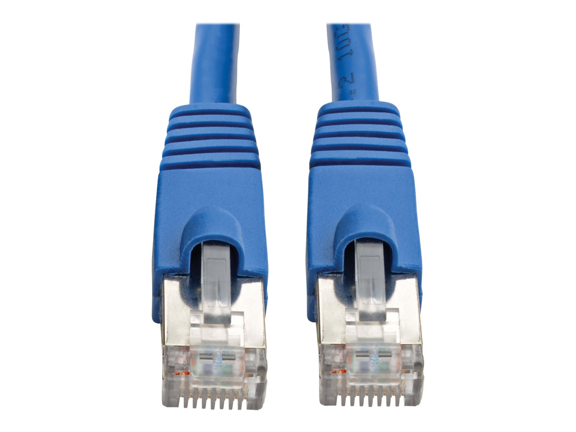 Eaton Tripp Lite Series Cat6a 10G Snagless Shielded STP Ethernet Cable (RJ45 M/M), PoE, Blue, 8 ft. (2.43 m) - patch