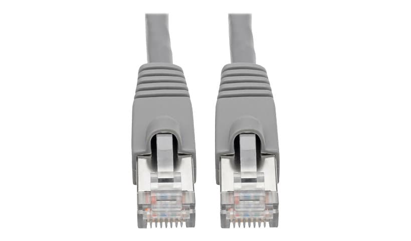 Eaton Tripp Lite Series Cat6a 10G Snagless Shielded STP Ethernet Cable (RJ45 M/M), PoE, Gray, 8 ft. (2.43 m) - patch