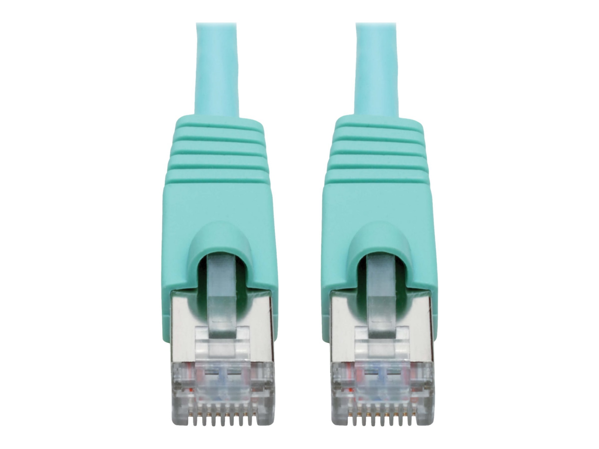 TRIPP 15FT CAT6A CABLE POE M/M AQUA