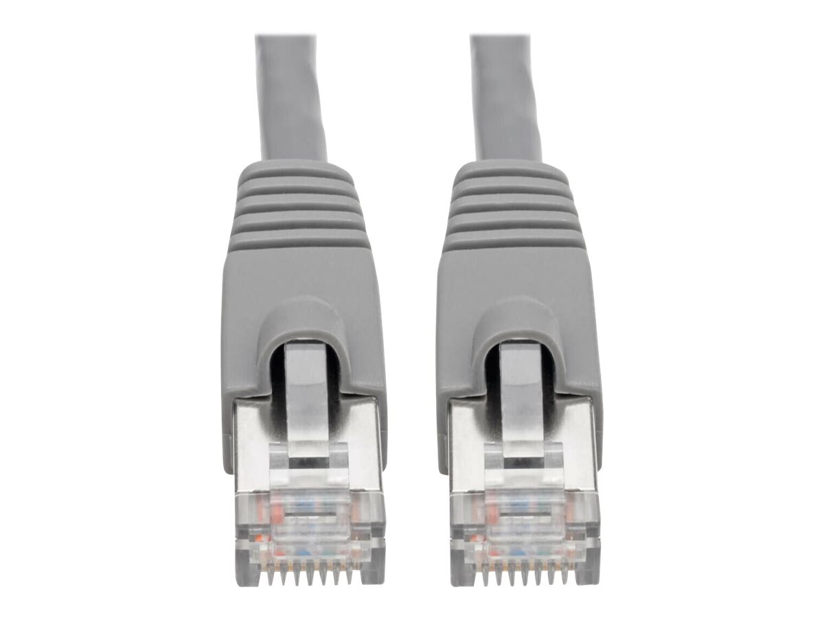 Eaton Tripp Lite Series Cat6a 10G Snagless Shielded STP Ethernet Cable (RJ45 M/M), PoE, Gray, 25 ft. (7.62 m) - patch