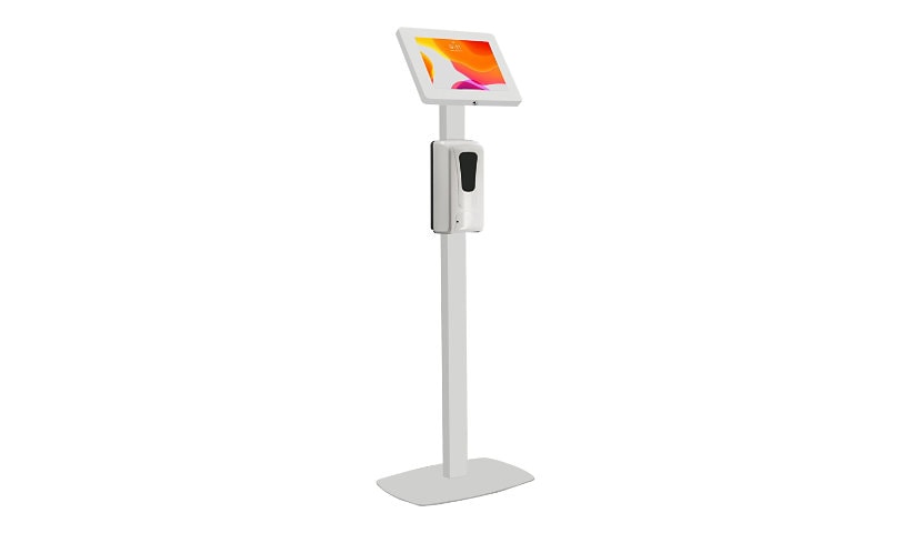 CTA Thin Floor Stand w/ Enclosure & Auto Dispenser for iPad 10.2" & More