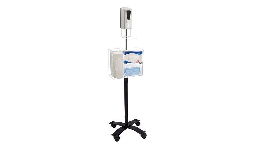CTA Compact Mobile Sanitizing Station with Automatic Soap Dispenser - hand
