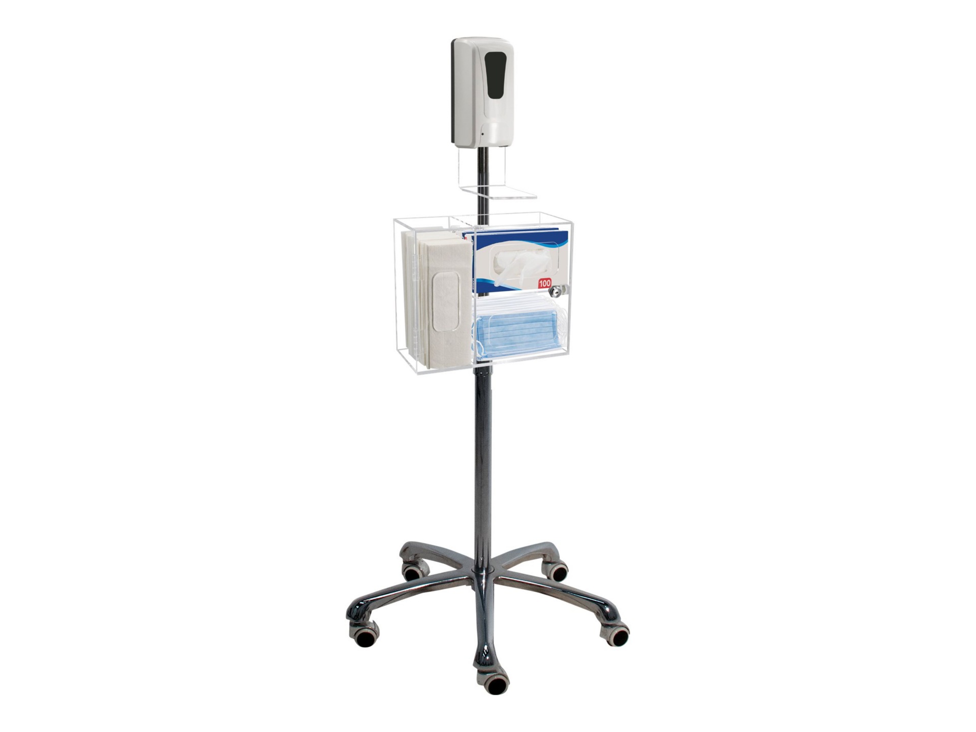 CTA Heavy-Duty Mobile Sanitizing Station with Automatic Soap Dispenser - ha