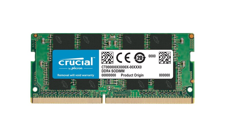 Crucial DDR4 - module - 8 GB - SO-DIMM 260-pin - 3200 MHz / PC4-25600 - unbuffered - CT8G4SFRA32A - Laptop Memory - CDW.com