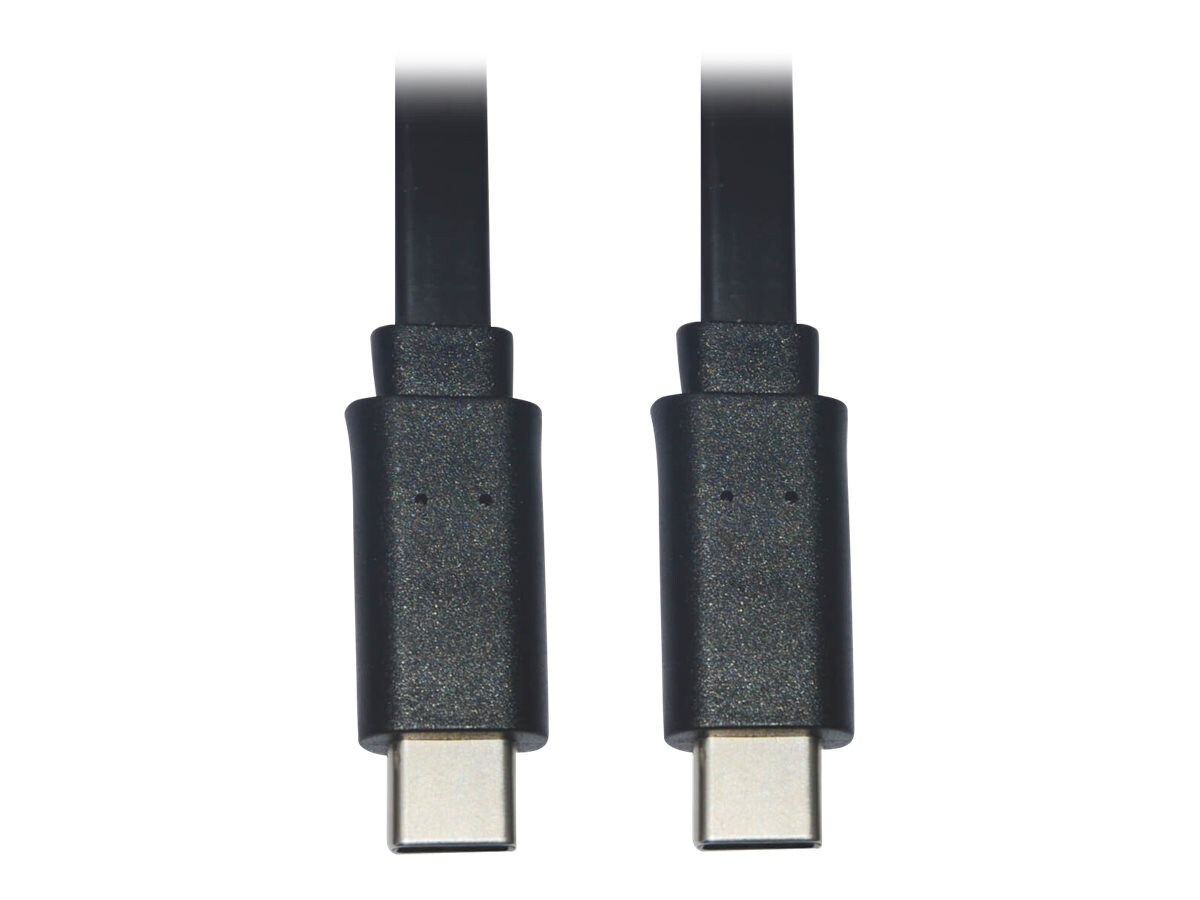 Eaton Tripp Lite Series USB-C Flat Cable (M/M), USB 2.0, Black, 6 ft. (1.83 m) - USB-C cable - 24 pin USB-C to 24 pin