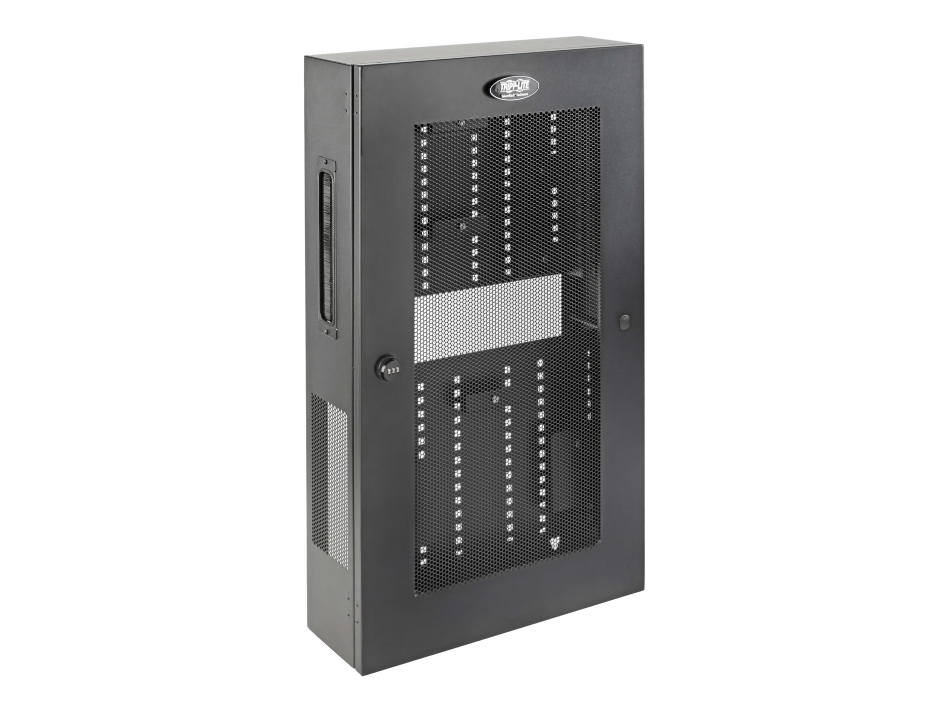 Eaton Tripp Lite Series SmartRack 3U Low-Profile Vertical-Mount Switch-Depth Wall-Mount Structured Wiring Enclosure,