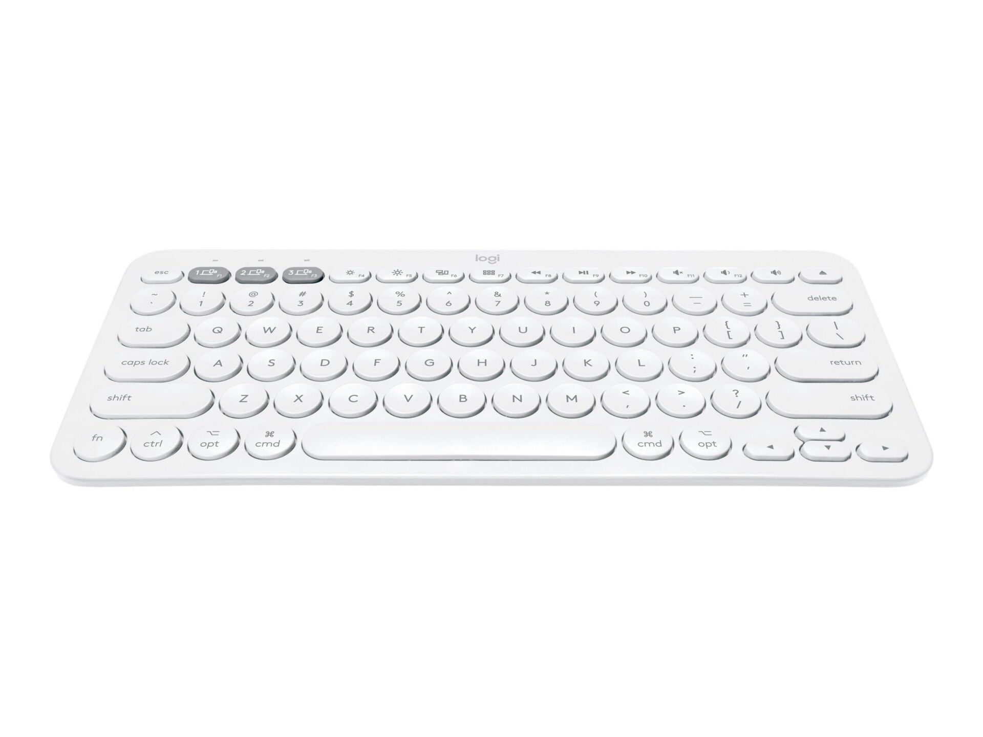 Logitech K380 Multi Device Bluetooth Keyboard For Mac Keyboard Off Whit 9 Keyboards Mice Cdw Com