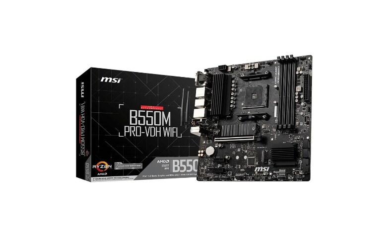 MSI B550M PRO-VDH WIFI Desktop Motherboard - AMD B550 Chipset 