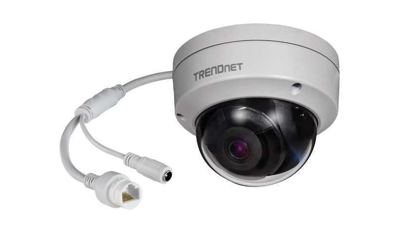 TRENDnet Indoor Outdoor 8MP 4K H.265 120dB WDR PoE Dome Network Camera, IP67 Weather Rated Housing, SmartCovert IR Night