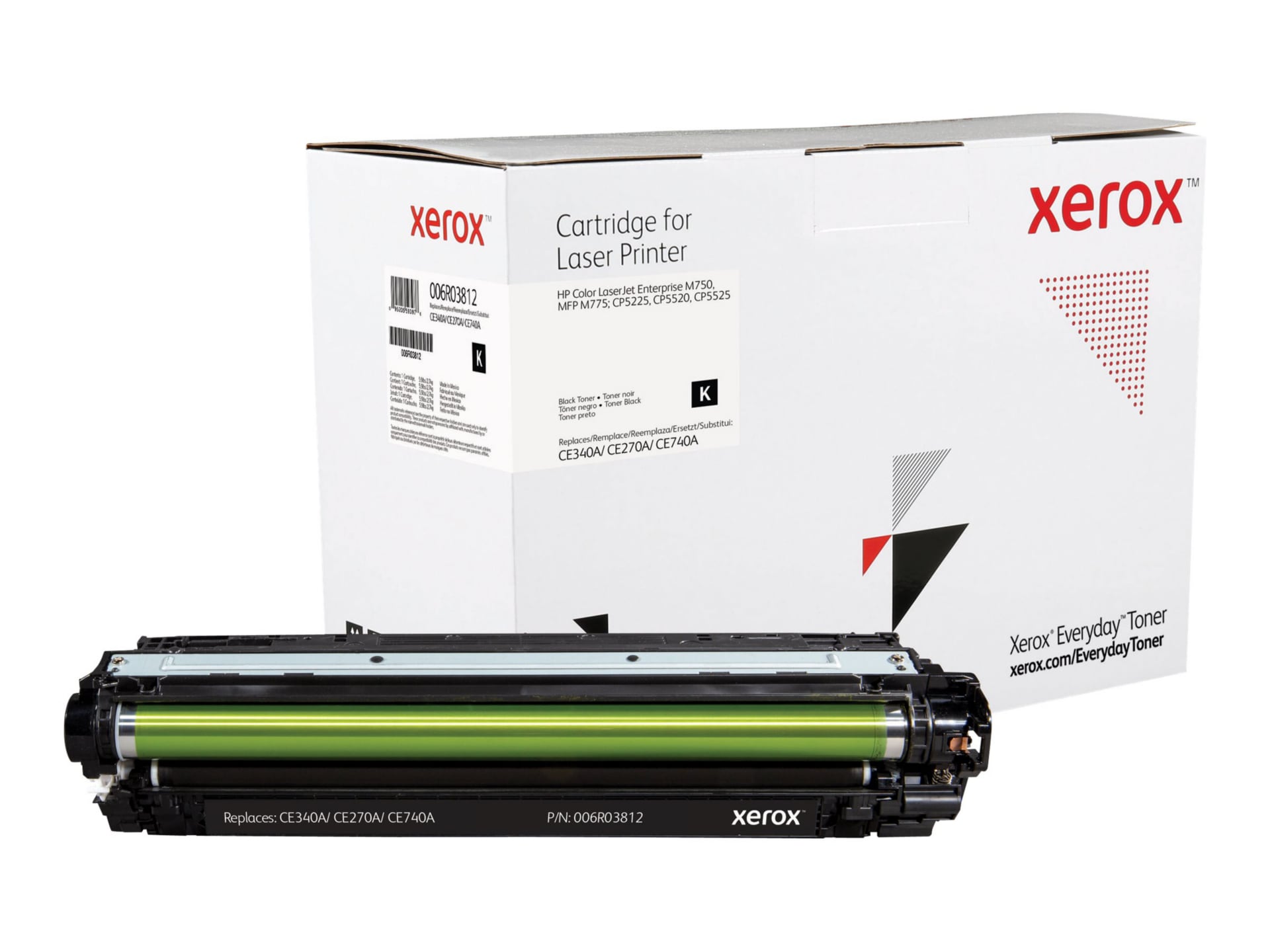Xerox Everyday Black Standard Yield Toner, replacement for HP CE340A/CE270A