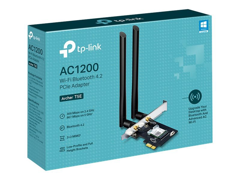Thumbnail 2 of 9 for TP-Link Archer T5E - Bluetooth 4.2, Dual Band Wireless Network Card (2.4Ghz and 5Ghz) for Gaming, Streaming