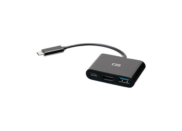 C2G USB C Mini Dock with HDMI, USB & USB C Power Delivery up to 60W – 4K -  C2G54453 - -